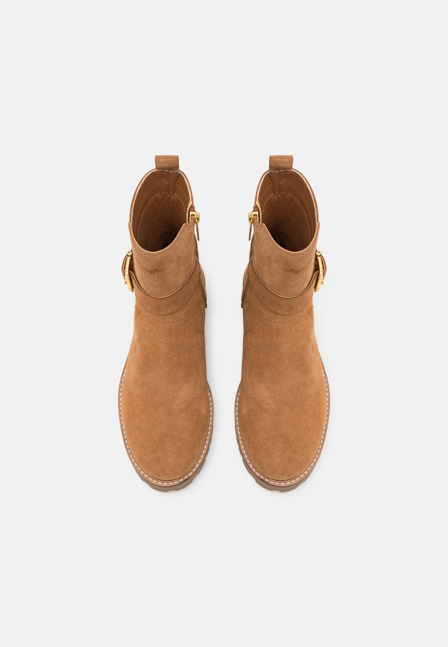 Clara Buckle- Classic Ankle Boots - Tan 8 Clara Buckle- Classic Ankle Boots - Tan - Image 6