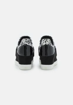 DKNY Cosmos Wedge- Trainers - Black/White -Stride Shop d152684991b546849b426ba54eb5bddb