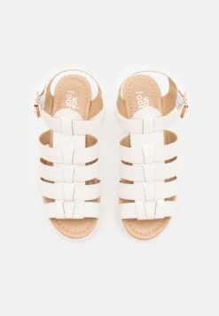 KOI FOOTWEAR Sii Strappy Sandals - Platform Sandals - White -Stride Shop d498f1e7665a4c86aa74270acb44c65a