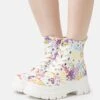Buffalo Vegan Aspha Lace Up Hi - Platform Ankle Boots - White Graffiti -Stride Shop d9829a629c894b049c6c8df31d9e4504