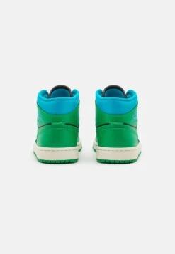 Air Jordan 1 Mid - High-Top Trainers - Black/Lucky Green/Aquatone/Sail -Stride Shop d9c2471bdafb4f45b9c5f6f54c9ba51e