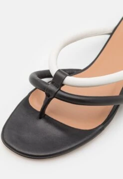 Mansur Gavriel Filo - T-Bar Sandals - Black/Chalk -Stride Shop ef97fa14a1294786954ac03d636e6841