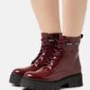 Hugo Kris Lace Bootie - Platform Ankle Boots - Dark Red -Stride Shop efe81b59570d433ca8bf6ec7aa83aff6