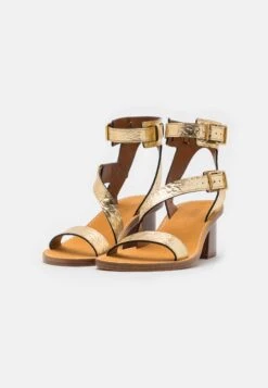 Zadig & Voltaire Cecilia Caprese- Ankle Cuff Sandals - Gold -Stride Shop f1e9a140213645b6a57ea5a98f580f75