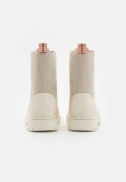 Calvin Klein Jeans Chunky Combat Laceup Boot- Lace-Up Ankle Boots - Eggshell/Creamy White -Stride Shop f5ad33e5a3b945b0b56254b1f075f985